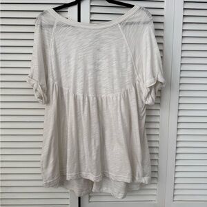 American Eagle Outfitters Cream Short Sleeve Top